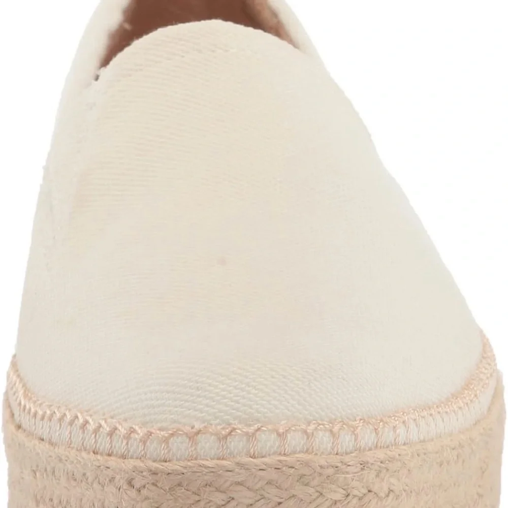 NIB Dr.Scholl's Sunray Espadrille Slip On Shoes Size 6.5 White Canvas Jute Sole